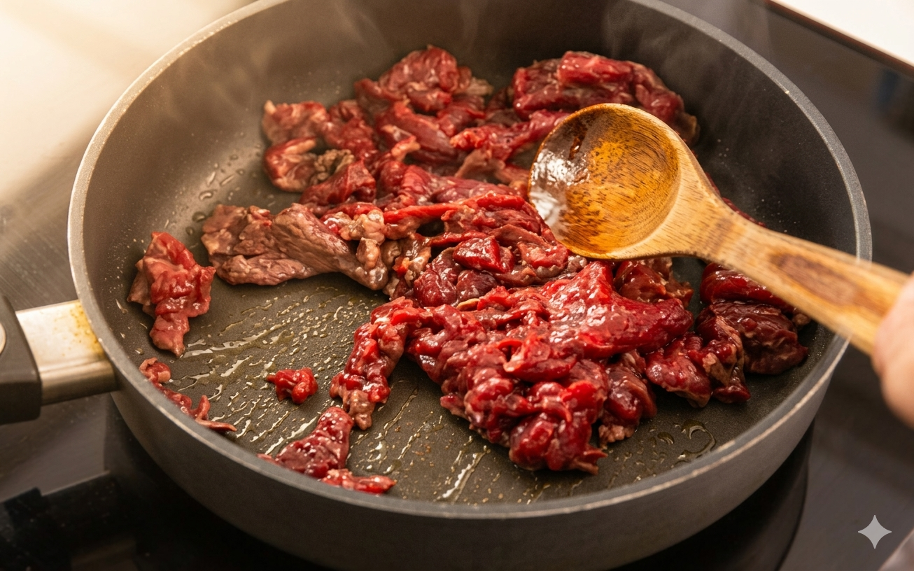 Xào thịt bò lửa lớn